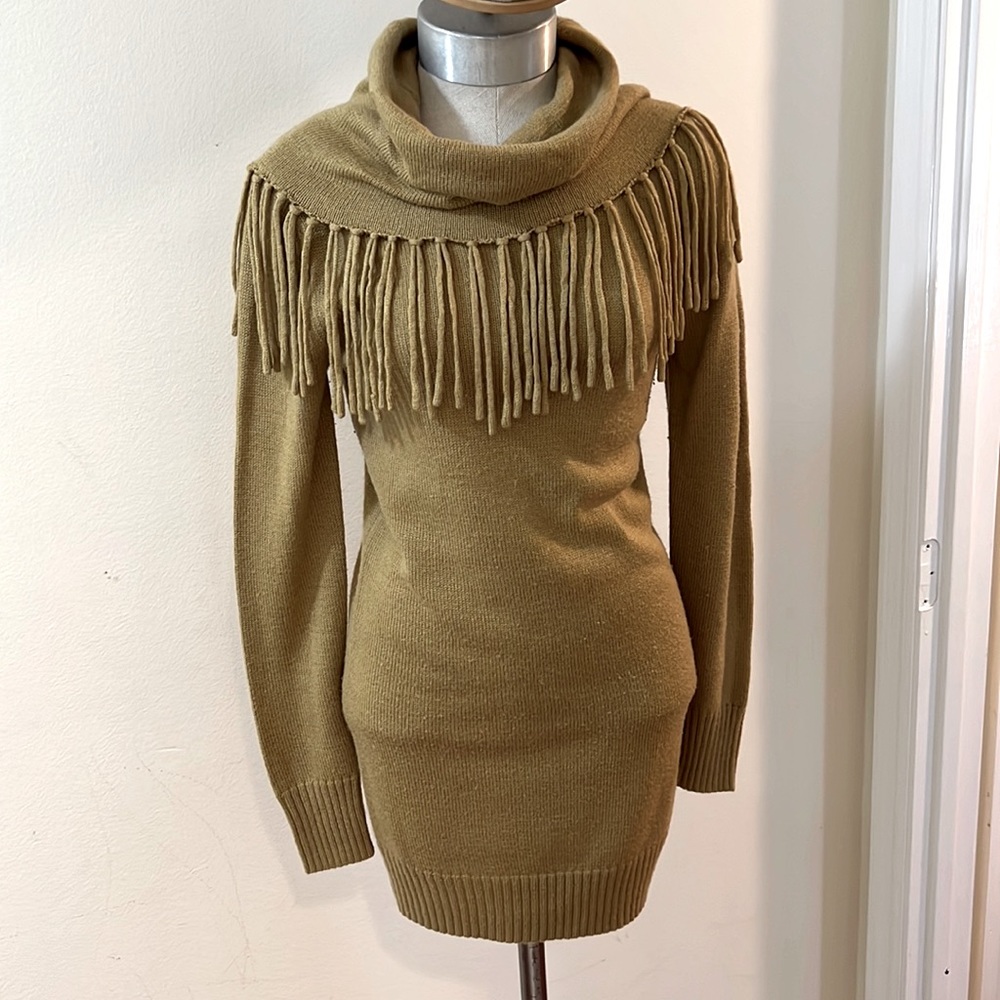 THML Fringe Sweater Dress size S